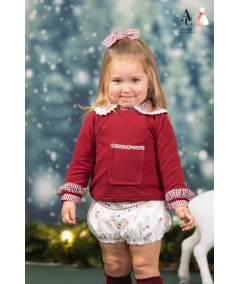 CONJUNTO NIÑA COLECCION BURDEOS