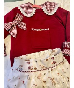 CONJUNTO NIÑA COLECCION BURDEOS