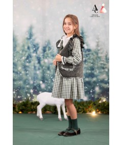 VESTIDO VERDE BOTELLA