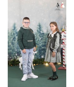 CAMISA NIÑO VERDE BOTELLA