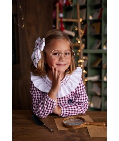 VESTIDO VICHY COLECCION BURDEOS