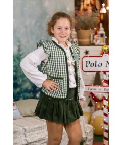 CHALECO VICHY VERDE BOTELLA