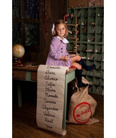 VESTIDO VICHY COLECCION BURDEOS