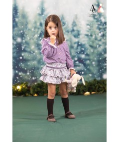 CAMISA NIÑA VICHY MORADO