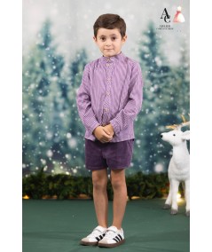 PANTALON NIÑO PANA MORADO