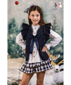 CHALECO NIÑA CONJUNTO BLUE
