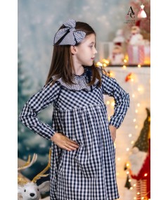 VESTIDO VICHY AZUL MARINO