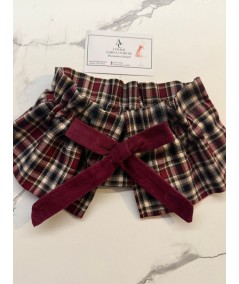 CUELLO MUJER CUADROS BURDEOS