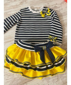 BOMBACHO AMARILLO CON RAYAS MARINO