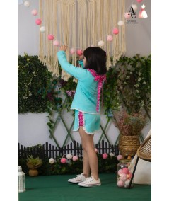 SUDADERA NIÑA AGUA MARINA