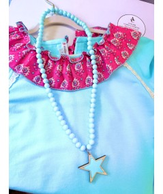 COLLAR NIÑA AGUA MARINA