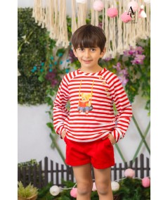 PANTALON CORTO ROJO NIÑO