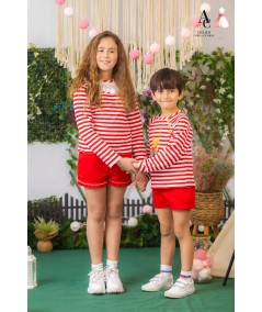 PANTALON CORTO ROJO NIÑA