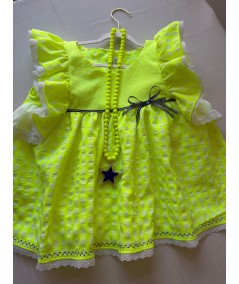 CONJUNTO AMARILLO FLUOR Y AZUL