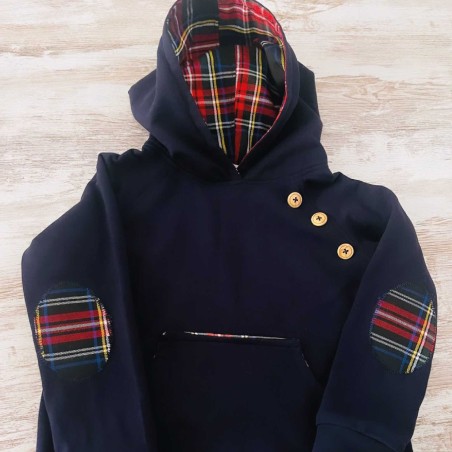 Sudadera de cuadros  para niño